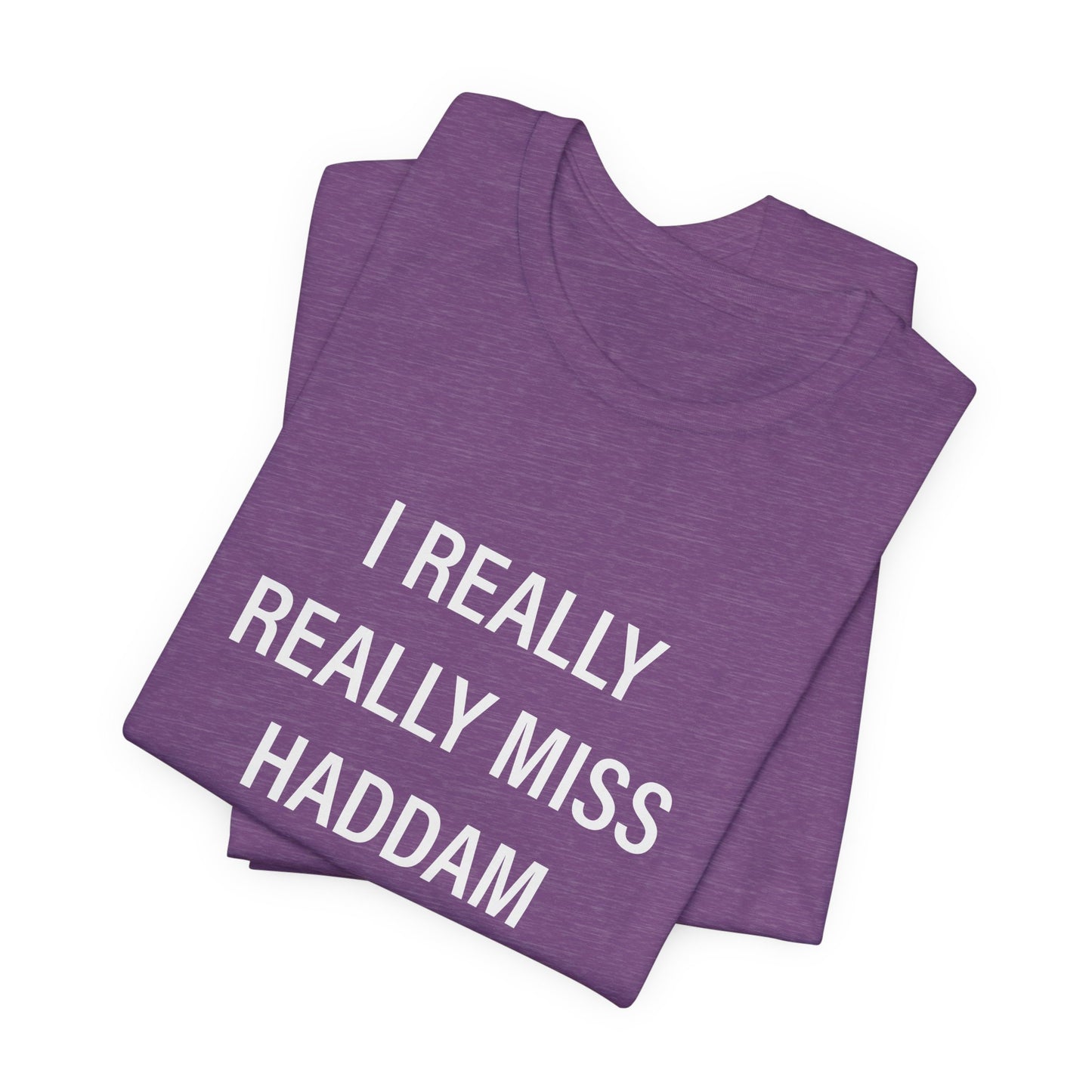 I Really Really Miss Haddam Unisex Jersey Short Sleeve Tee