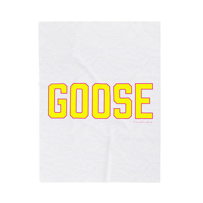Goose Zip Code Velveteen Plush Blanket