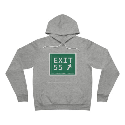 Vintage Exit 55 WCP Sign Unisex Sponge Fleece Pullover Hoodie