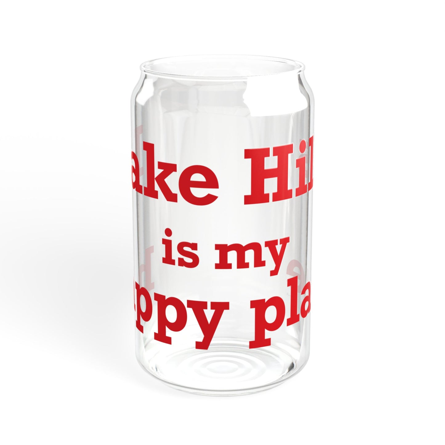 Lake Hills is My Happy Place Sipper Glass, 16oz