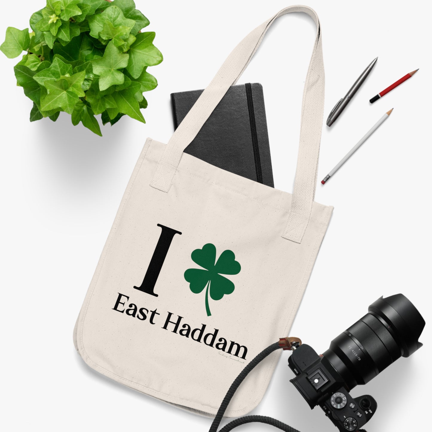 I Clover East Haddam Organic Canvas Tote Bag