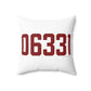 06331 Canterbury Connecticut Zip Code Spun Polyester Square Pillow