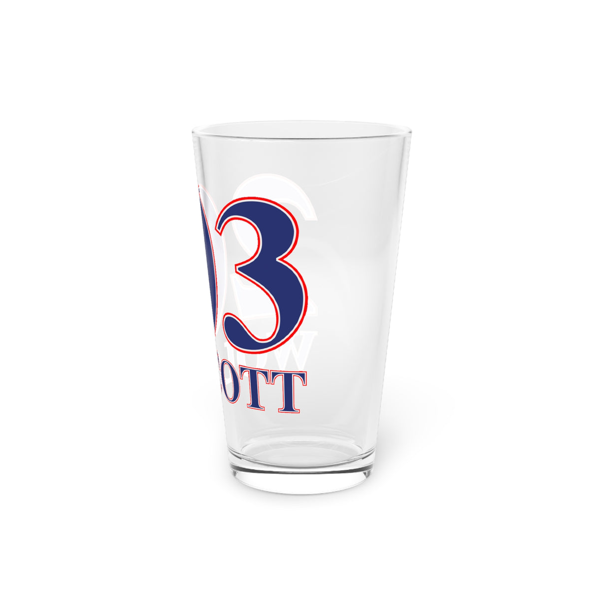 Wolcott Red, White & Blue Pint Glass, 16oz