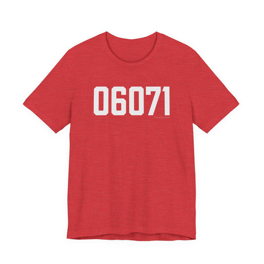 06071 Somers CT Zip Code Unisex Jersey Short Sleeve T-Shirt