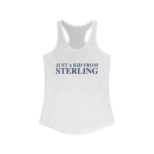Just a kid from Sterling Women's Ideal Racerback Tank Top