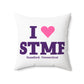 I Heart STMF Spun Polyester Square Pillow