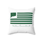 Weston Connecticut St Patrick’s Day Flag Spun Polyester Square Pillow