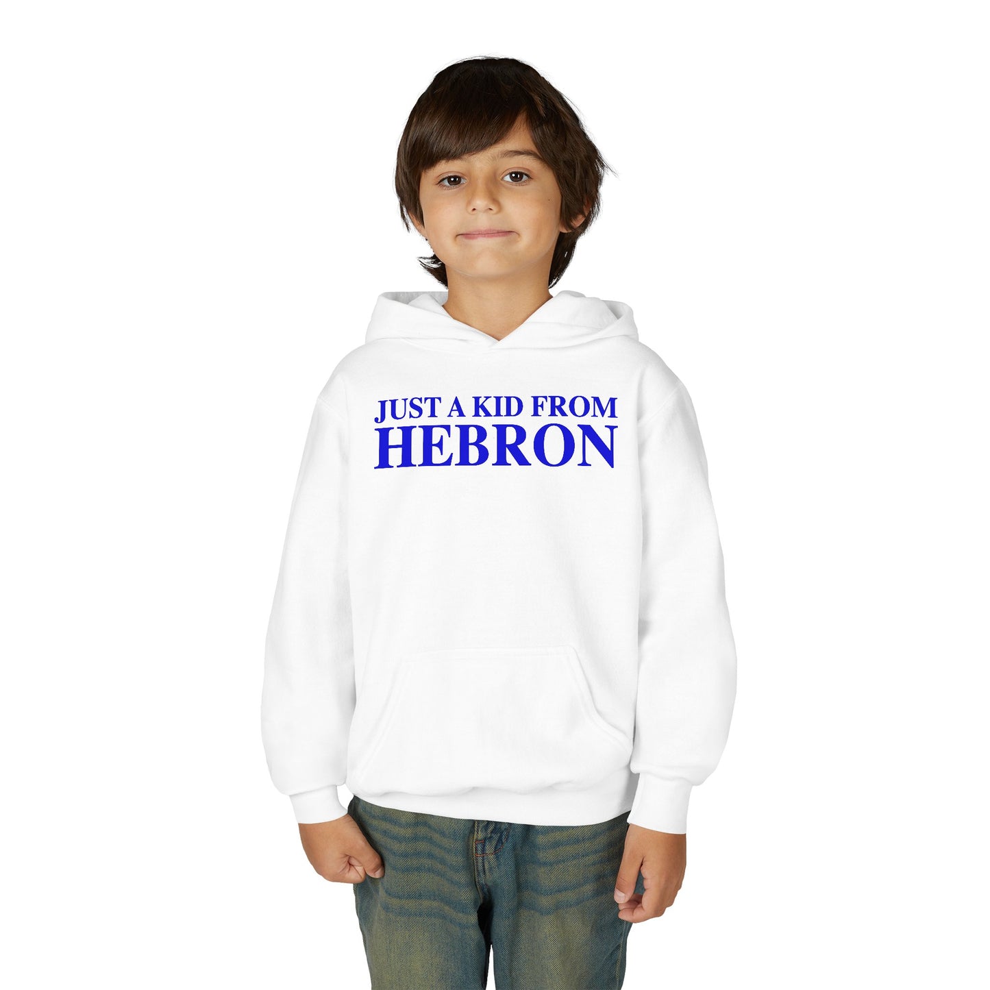 Just a kid from Hebron Youth Heavy Blend Hooded Sweatshirt