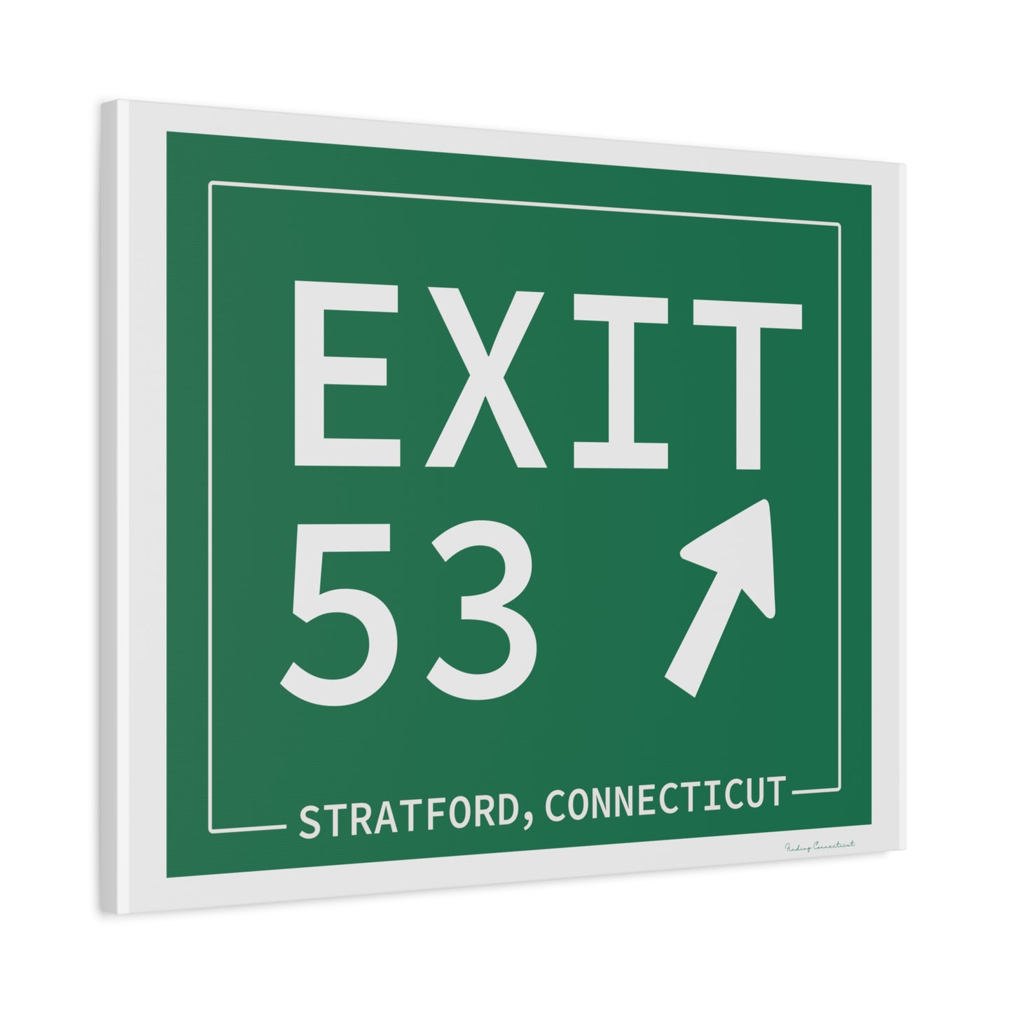 Vintage Exit 53  Merritt Parkway Sign Matte Canvas, Stretched, 1.25"