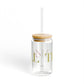41 Tilt Trumbull Glass Can with Straw and Lid, 16oz