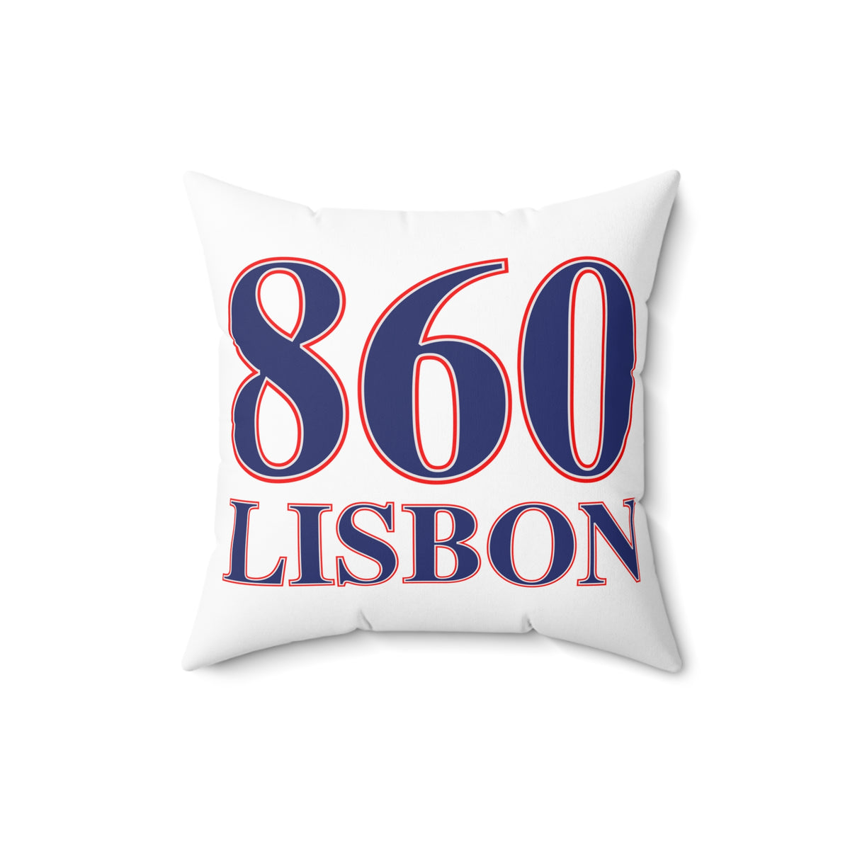 860 Lisbon Red, White & Blue Spun Polyester Square Pillow