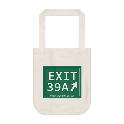 Vintage Exit 39A Merritt Parkway Sign Organic Canvas Tote Bag