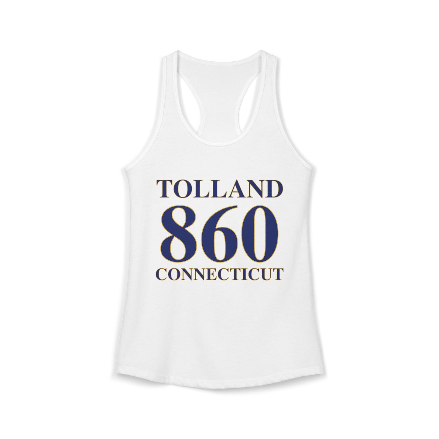 Tolland 860 Connecticut Women's Ideal Racerback Tank Top