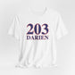 203 Darien Red White & Blue Unisex Jersey Short Sleeve T-Shirt