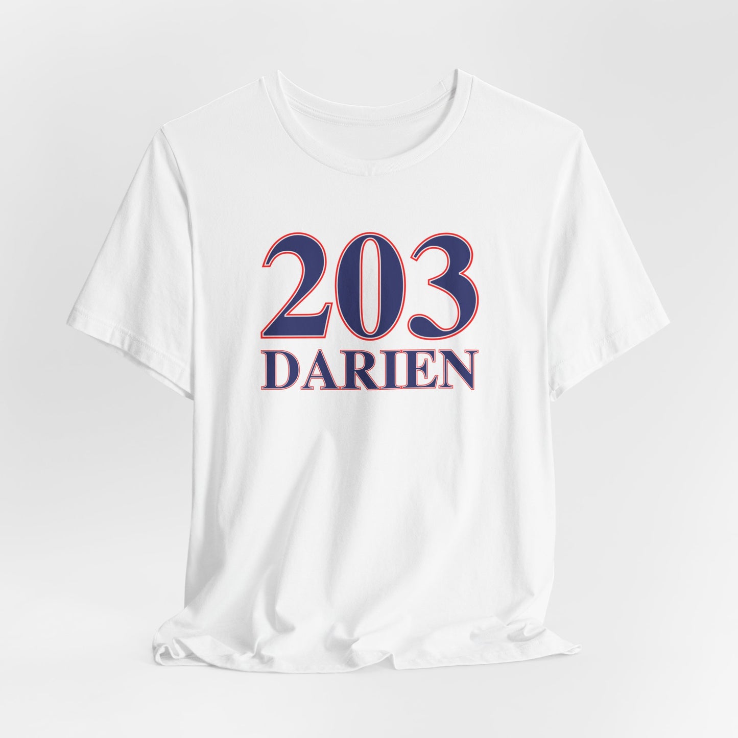 203 Darien Red White & Blue Unisex Jersey Short Sleeve T-Shirt