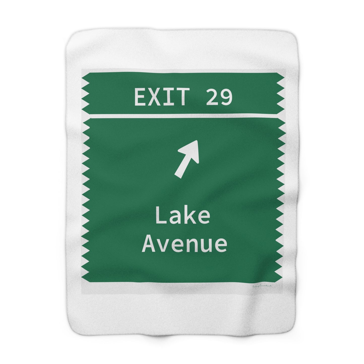 Vintage Merritt Parkway Exit 29 Sign Sherpa Fleece Blanket