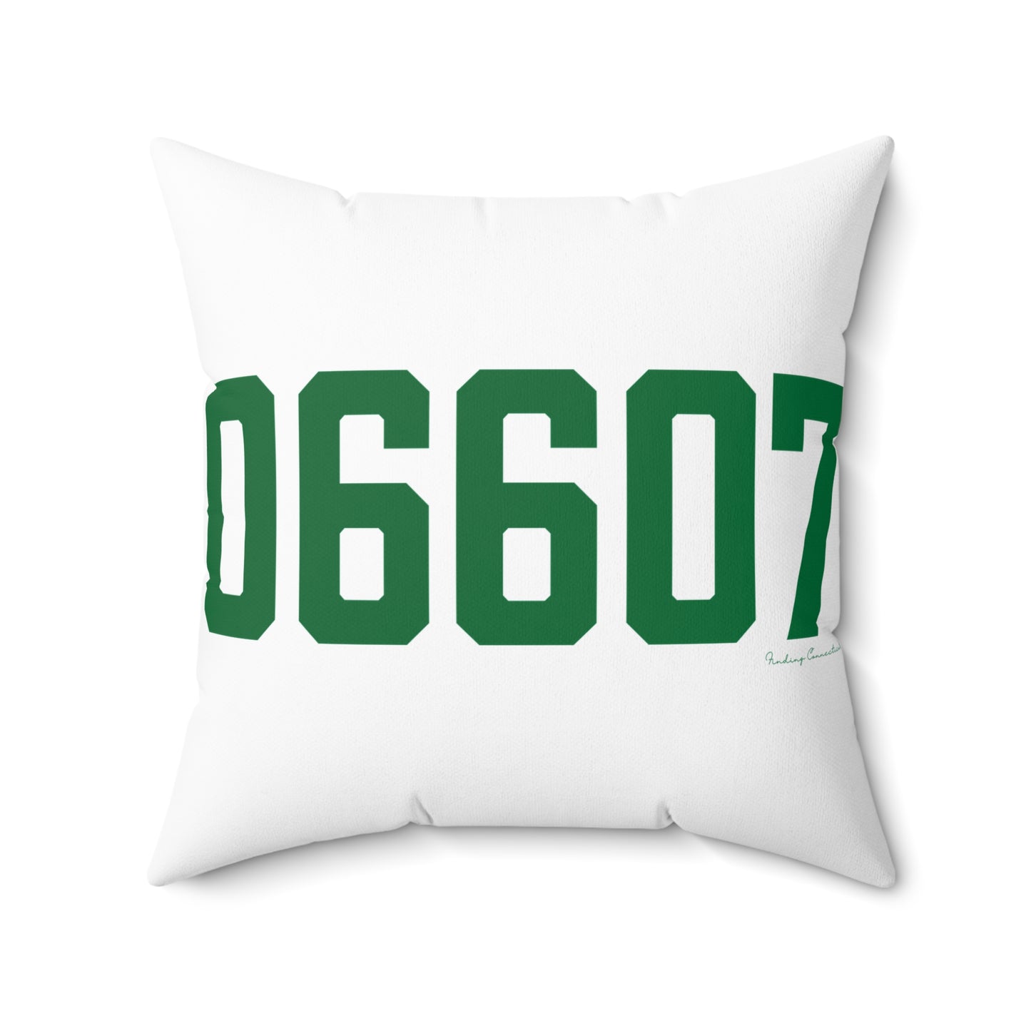 06607 Bridgeport Connecticut Zip Code Spun Polyester Square Pillow