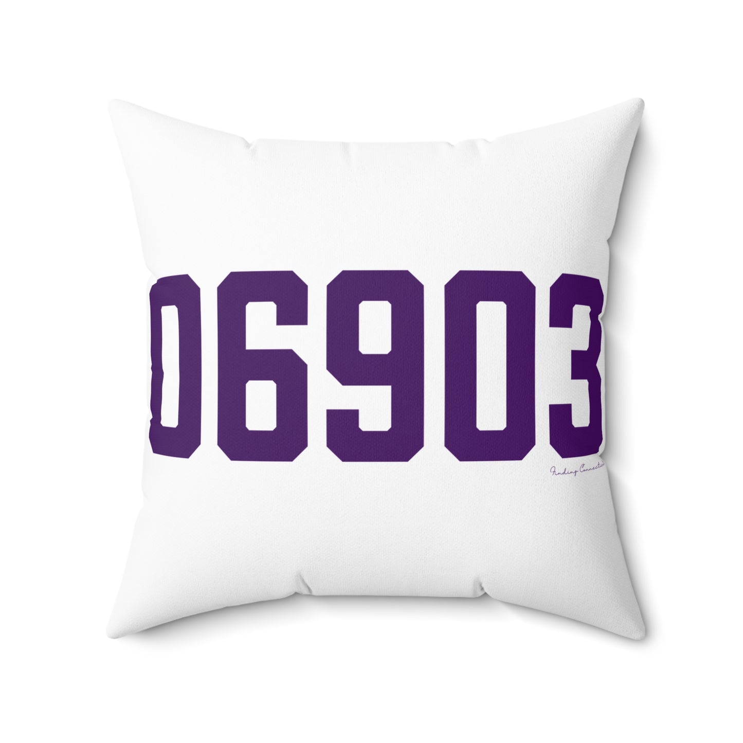 06903 Stamford Connecticut Zip Code Spun Polyester Square Pillow