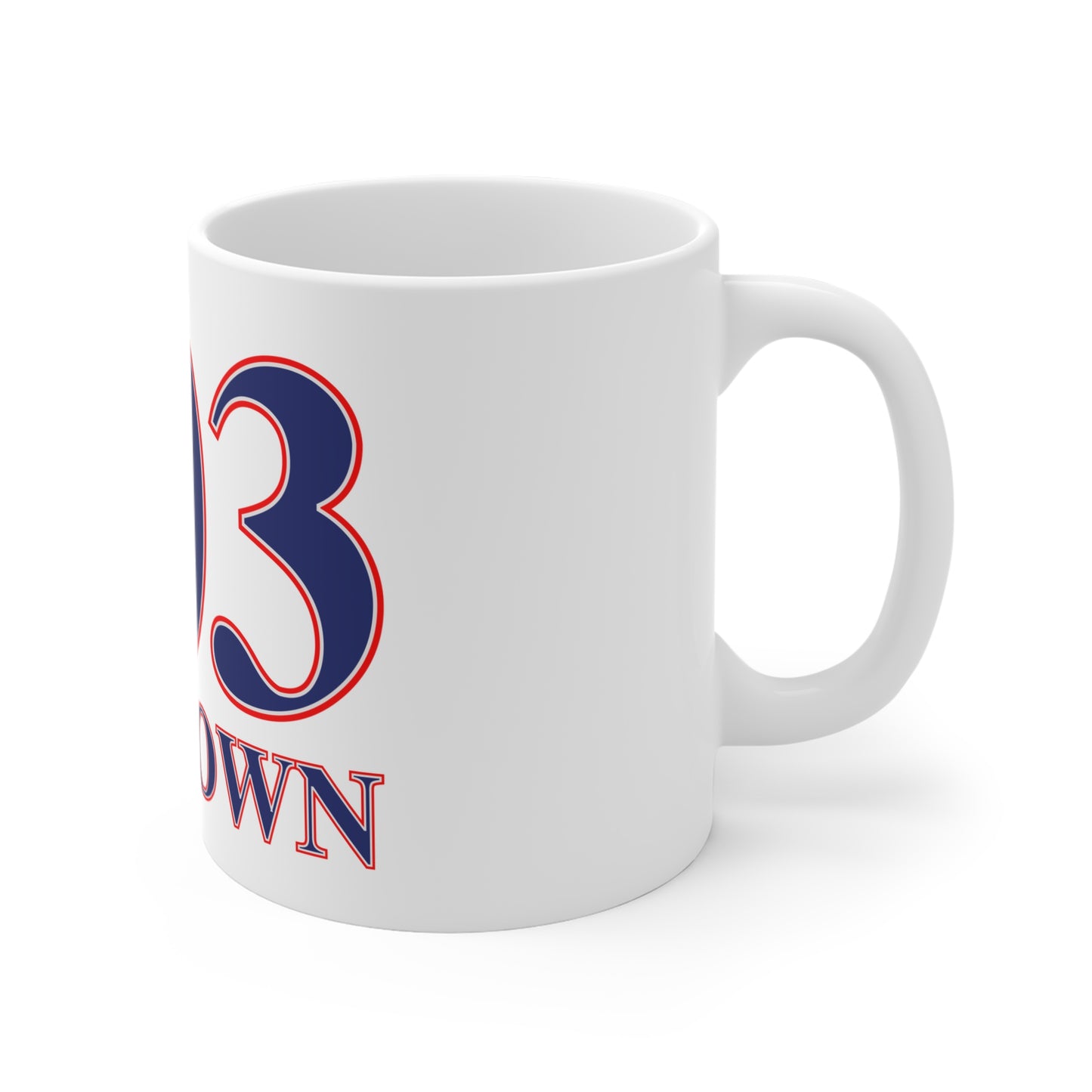 203 Newtown Red, White & Blue Mug 11oz