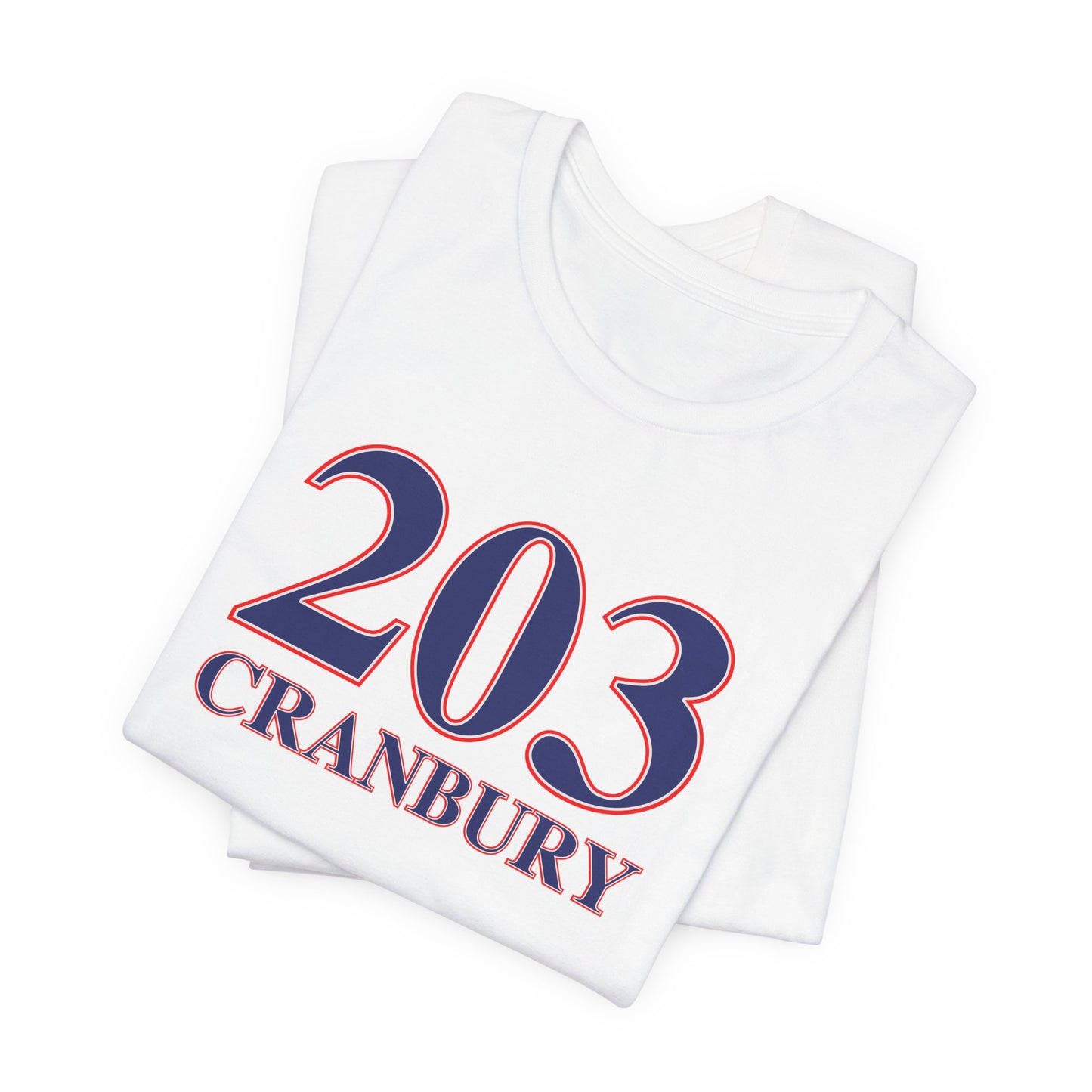 203 Cranbury Red, White & Blue Unisex Jersey Short Sleeve T-Shirt