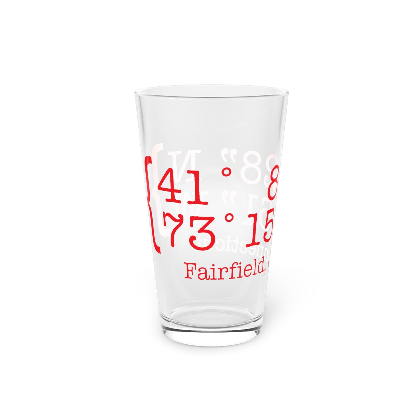 Fairfield Coordinates Pint Glass, 16oz
