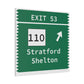 Vintage Merritt Parkway Exit 53 Sign Matte Canvas, Stretched, 1.25"