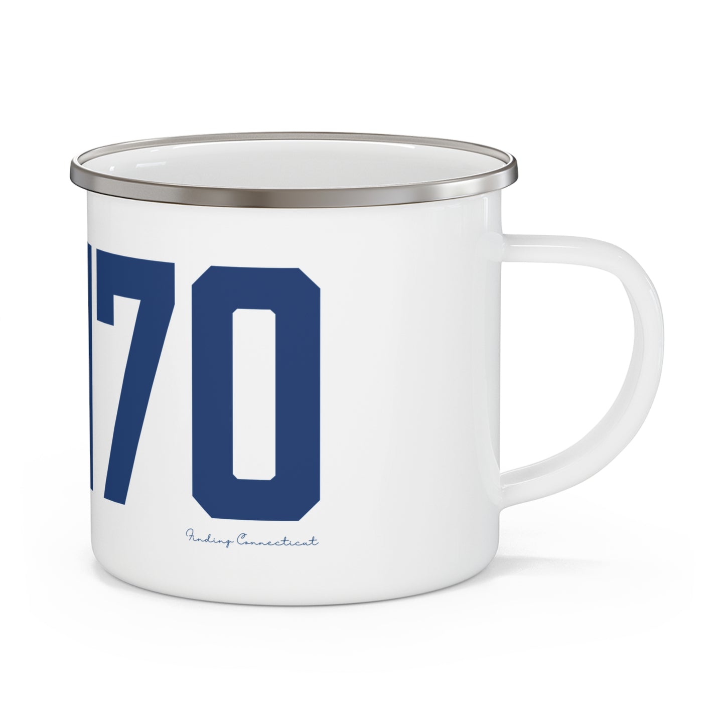 06470 Newtown Connecticut Zip Code Enamel Camping Mug