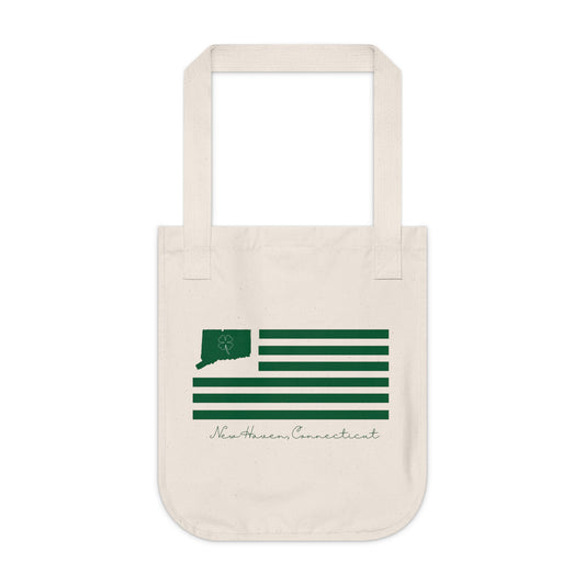 New Haven Connecticut St. Patrick’s Day Flag Organic Canvas Tote Bag