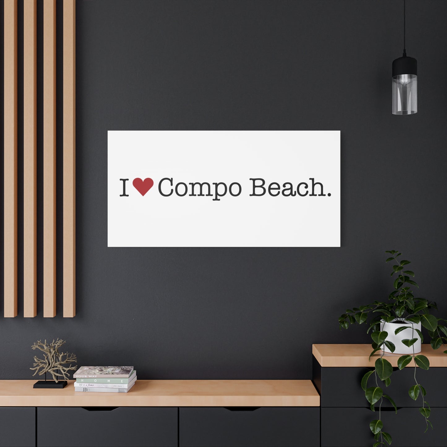 I Heart Compo Beach. Matte Canvas, Stretched, 1.25"