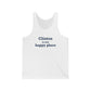 Clinton is My Happy Place Unisex Jersey Tank Top