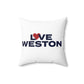Love Weston Spun Polyester Square Pillow