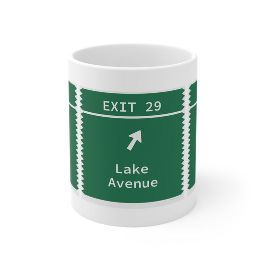 Vintage Merritt Parkway Exit 29 Sign Mug 11oz