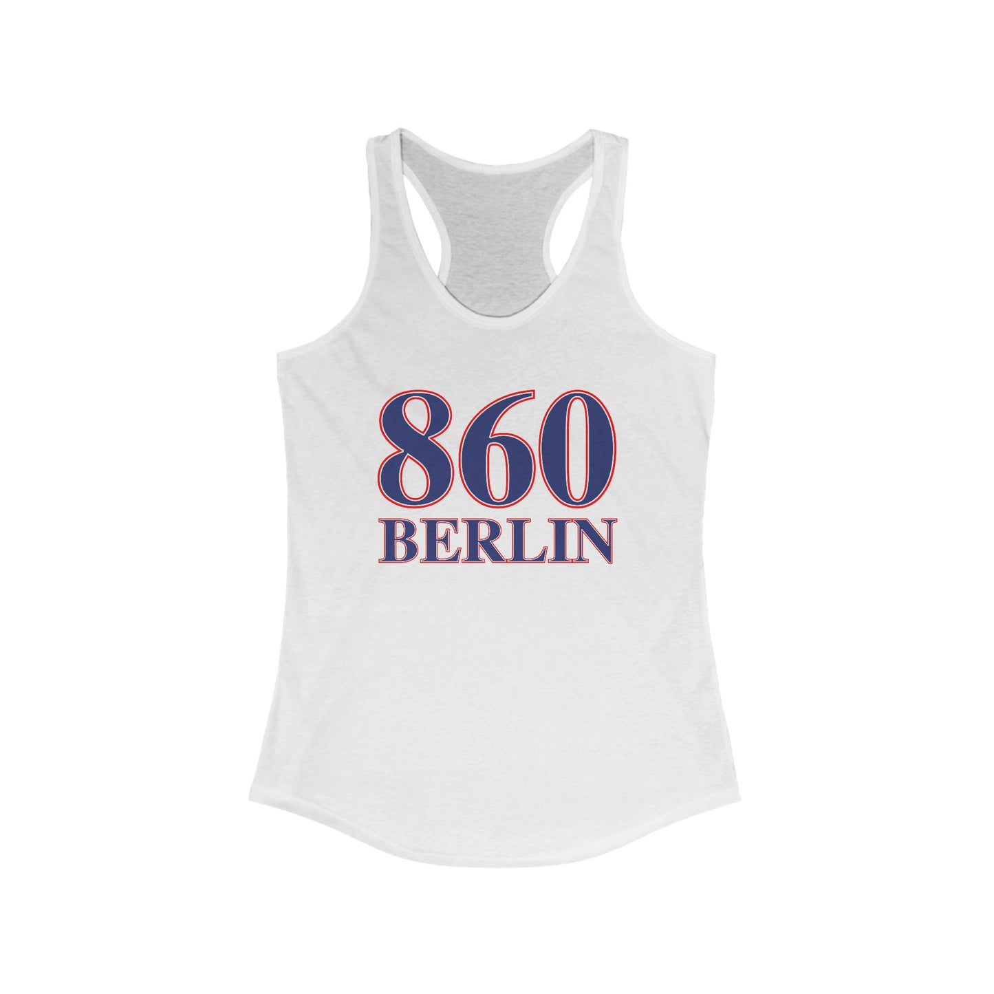 860 Berlin Red White & Blue Women's Ideal Racerback Tank Top
