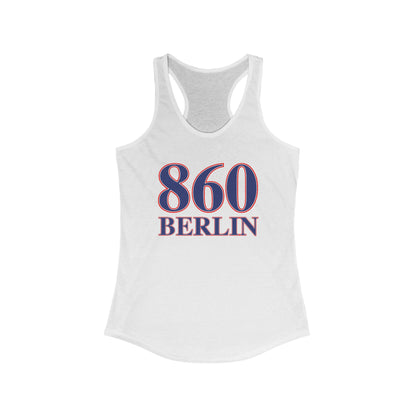 860 Berlin Red White & Blue Women's Ideal Racerback Tank Top
