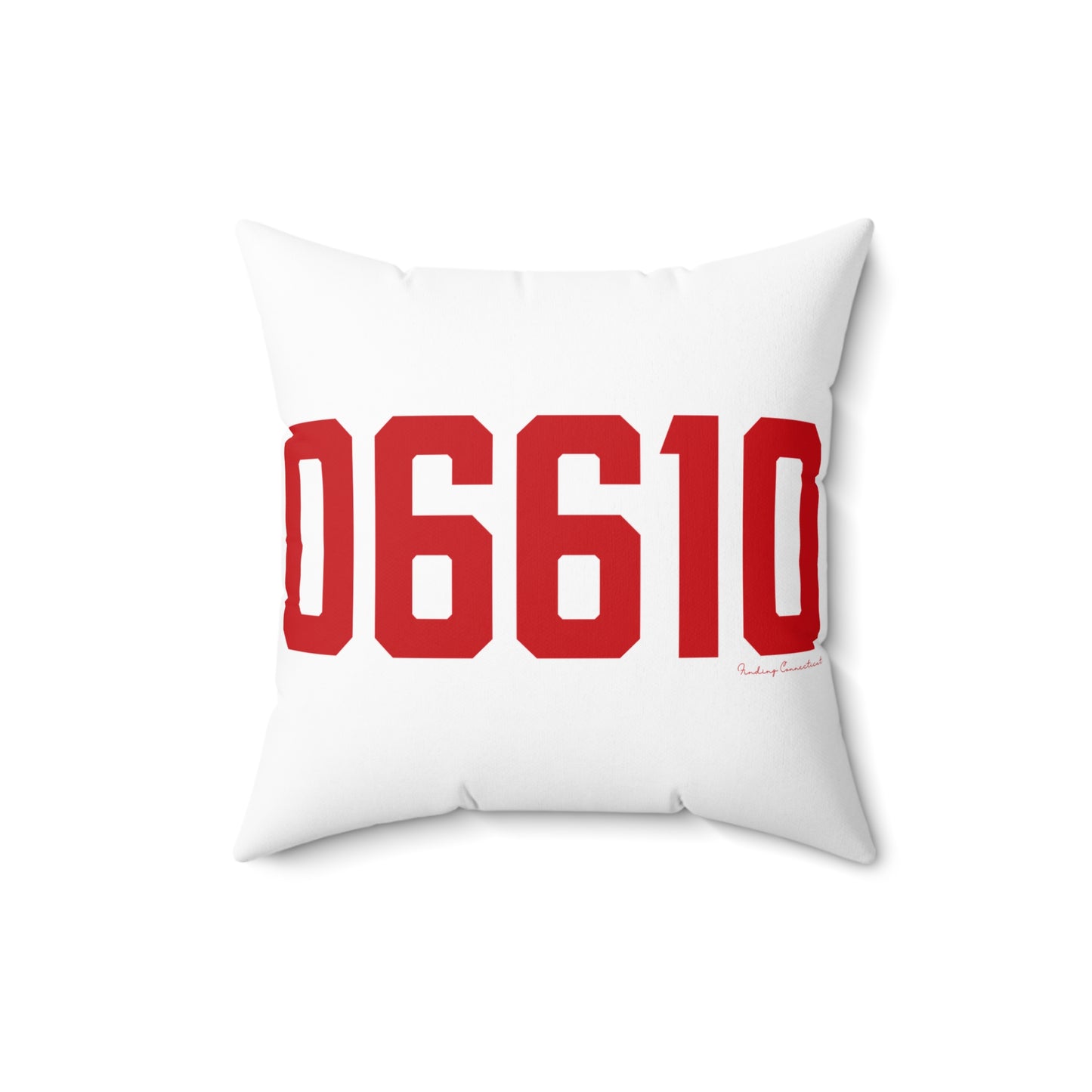 06610  Bridgeport Connecticut Zip Code Spun Polyester Square Pillow