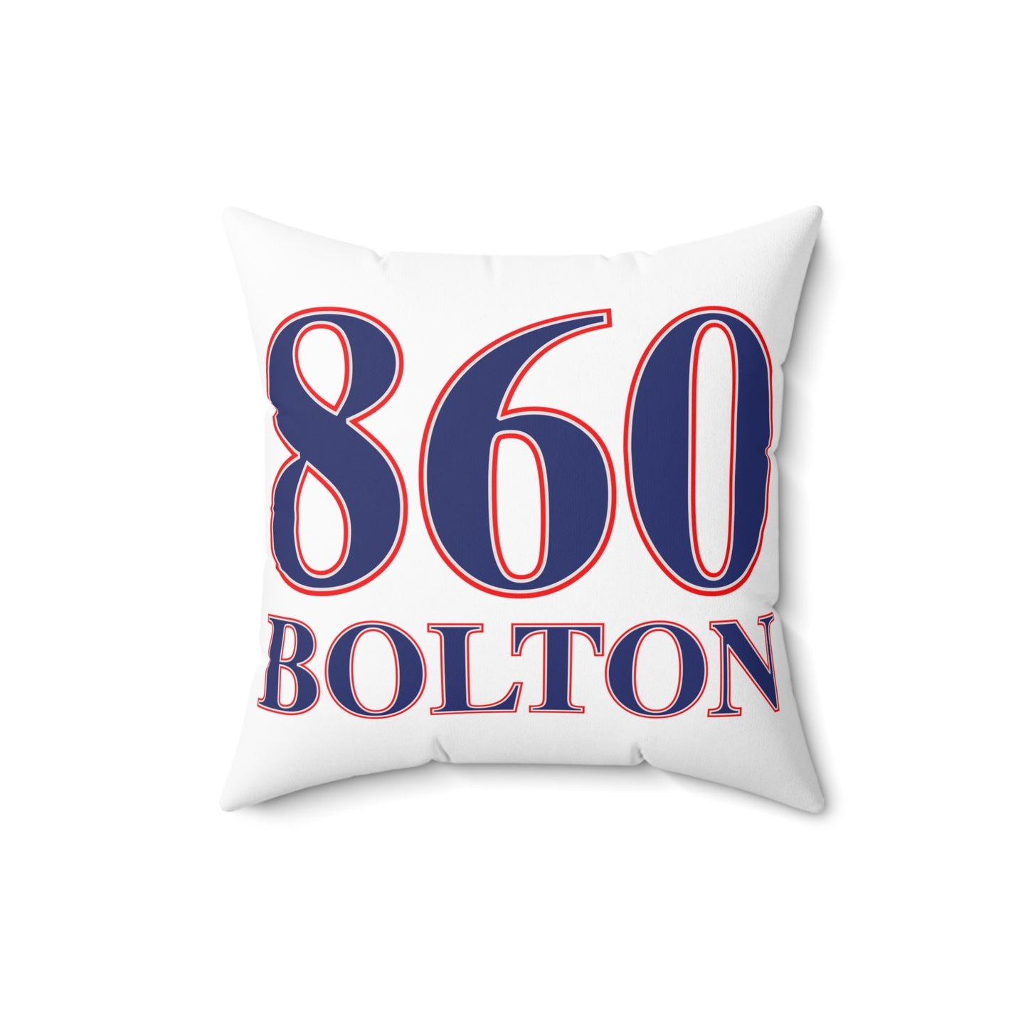 860 Bolton Red, White & Blue Spun Polyester Square Pillow