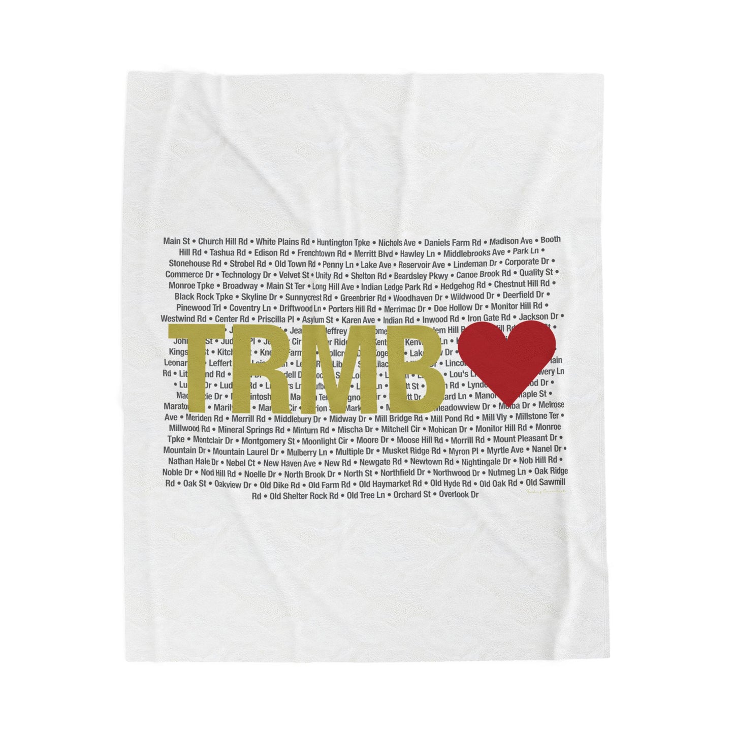 Trumbull Love Velveteen Plush Blanket