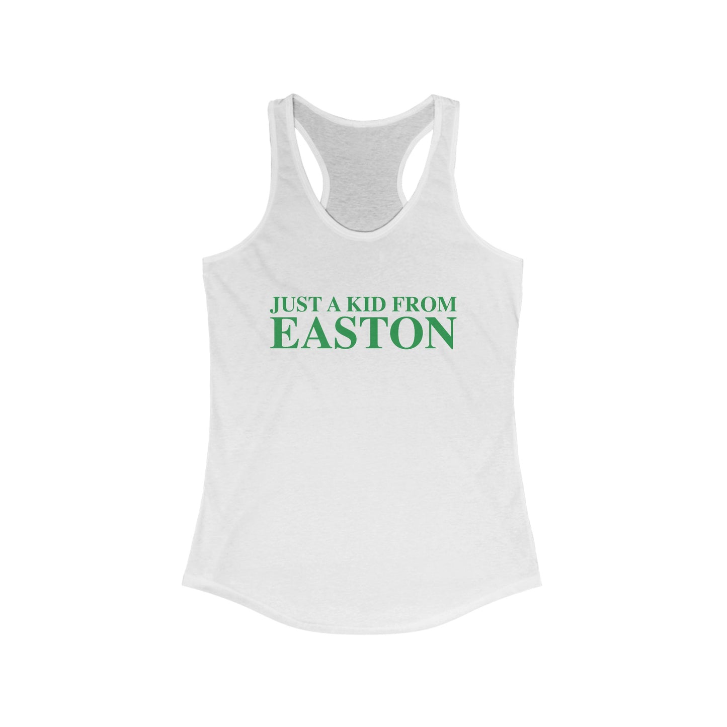 Just a kid from Easton Women's Ideal Racerback Tank Top