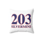 203 Silvermine Red, White & Blue Spun Polyester Square Pillow