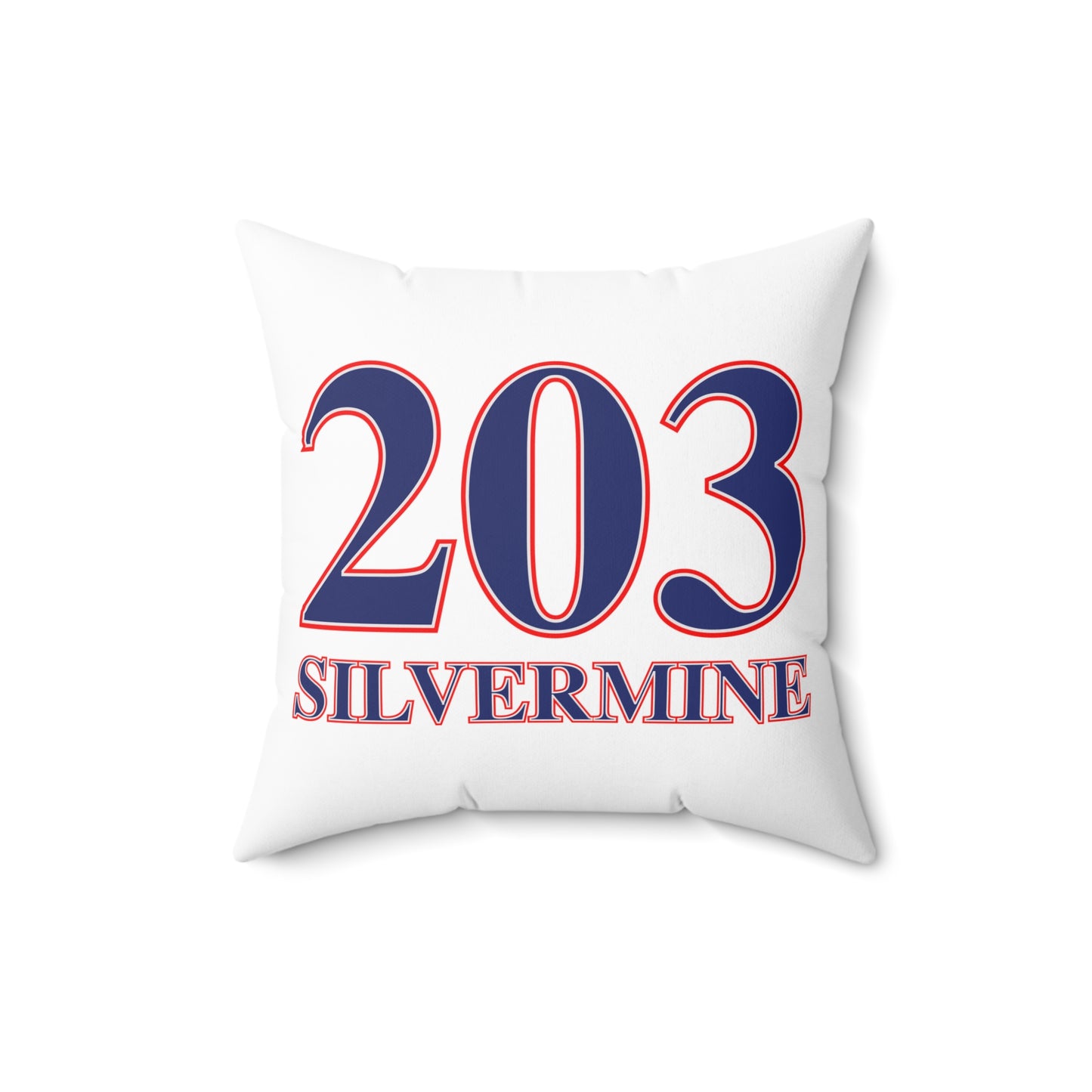 203 Silvermine Red, White & Blue Spun Polyester Square Pillow