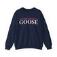 Just a kid listening to Goose - Peach & Pink Unisex Heavy Blend™ Crewneck Sweatshirt