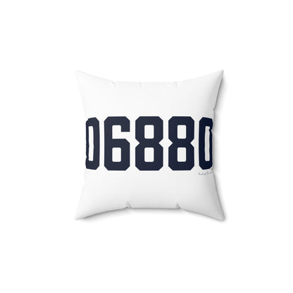 06880 Westport Connecticut Zip Code Spun Polyester Square Pillow