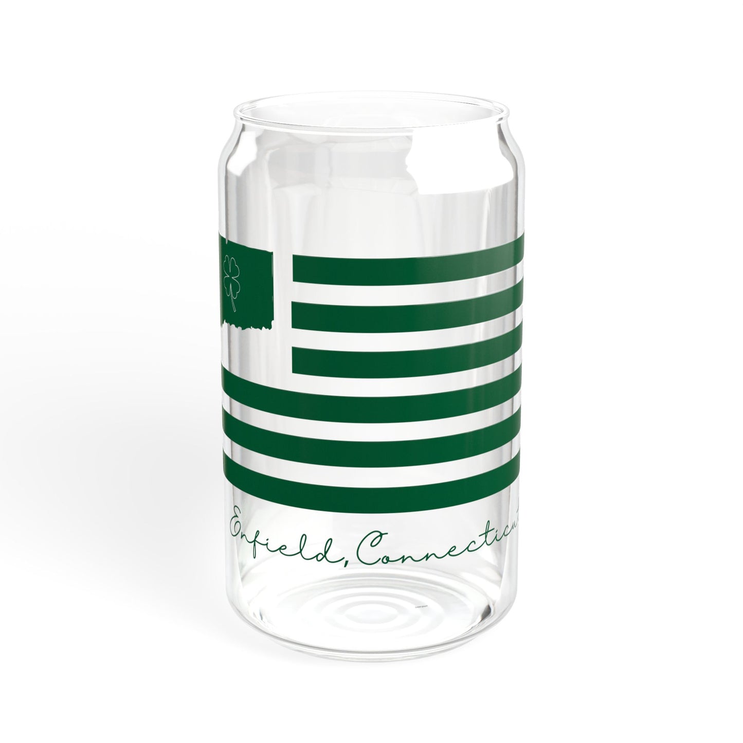 Enfield Connecticut St. Patrick’s Day Flag Sipper Glass, 16oz
