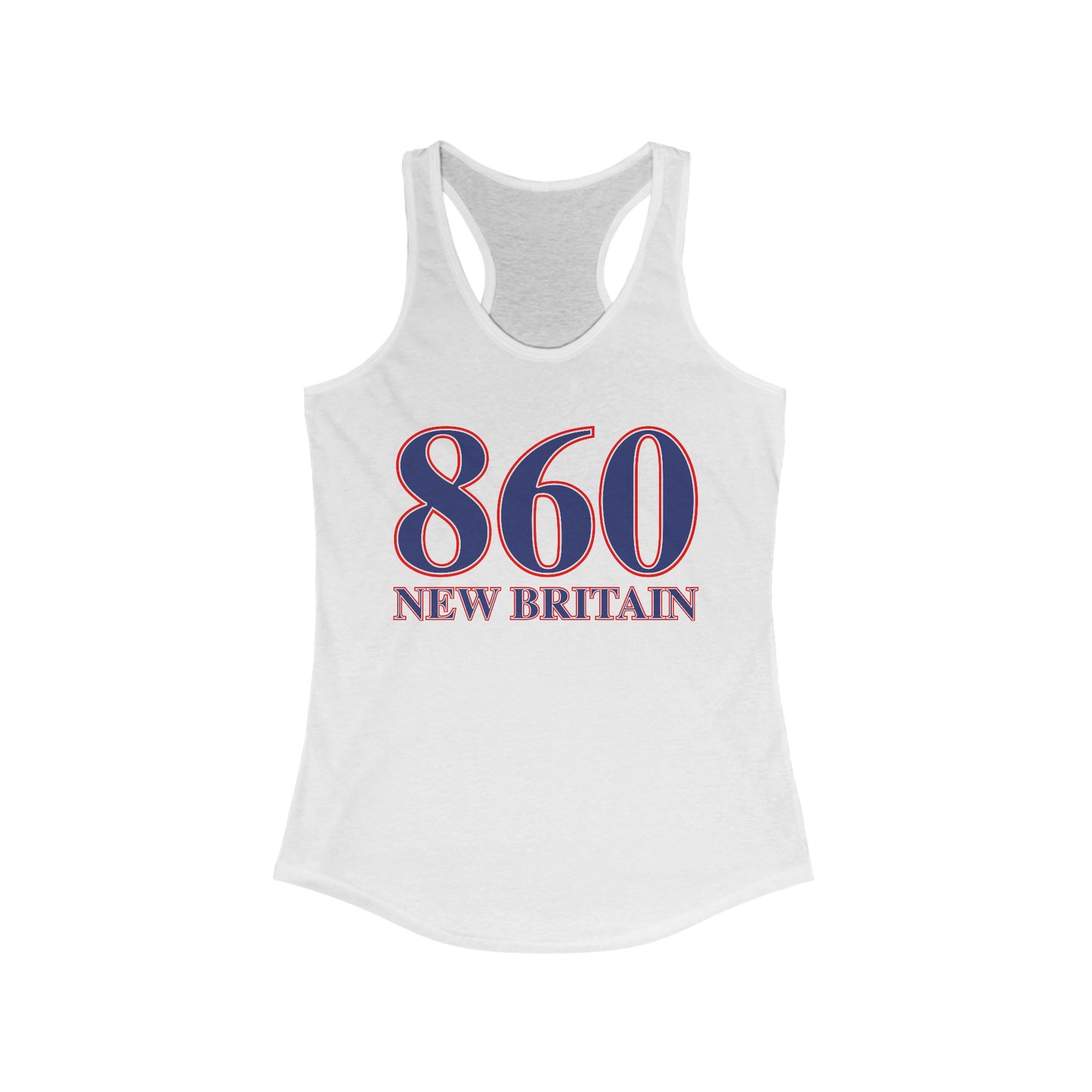 860 New Britain Red White & Blue Women's Ideal Racerback Tank Top