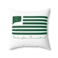 Burlington Connecticut St. Patrick’s Day Flag Spun Polyester Square Pillow