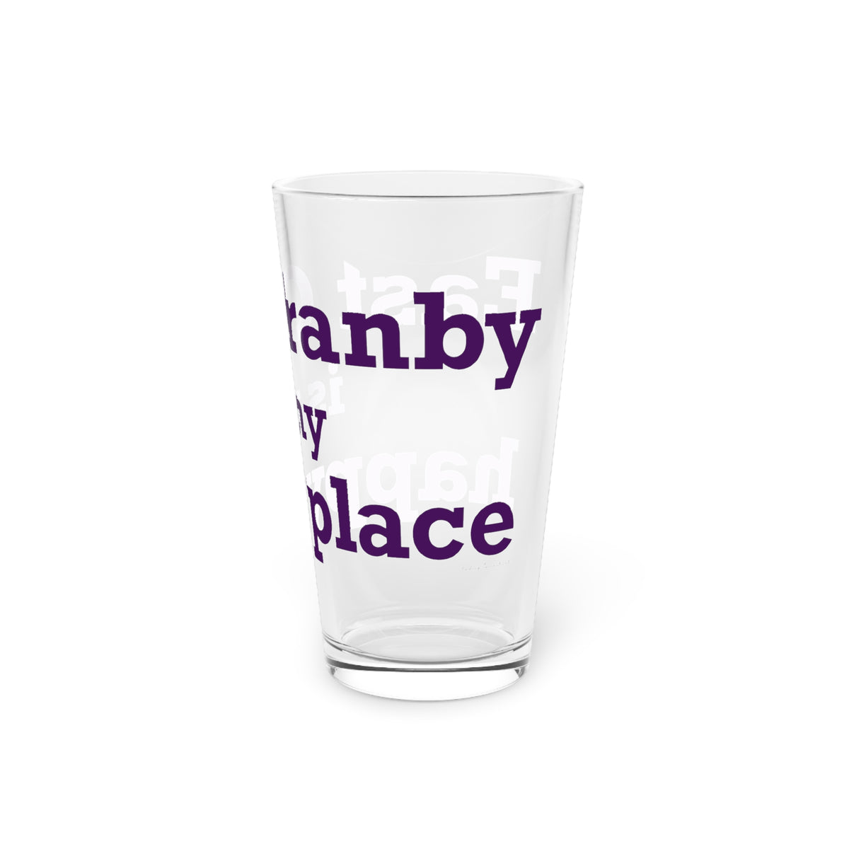 East Granby is My Happy Place Pint Glass, 16oz