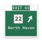 Vintage WCP Exit 63 Sign Matte Canvas, Stretched, 1.25"