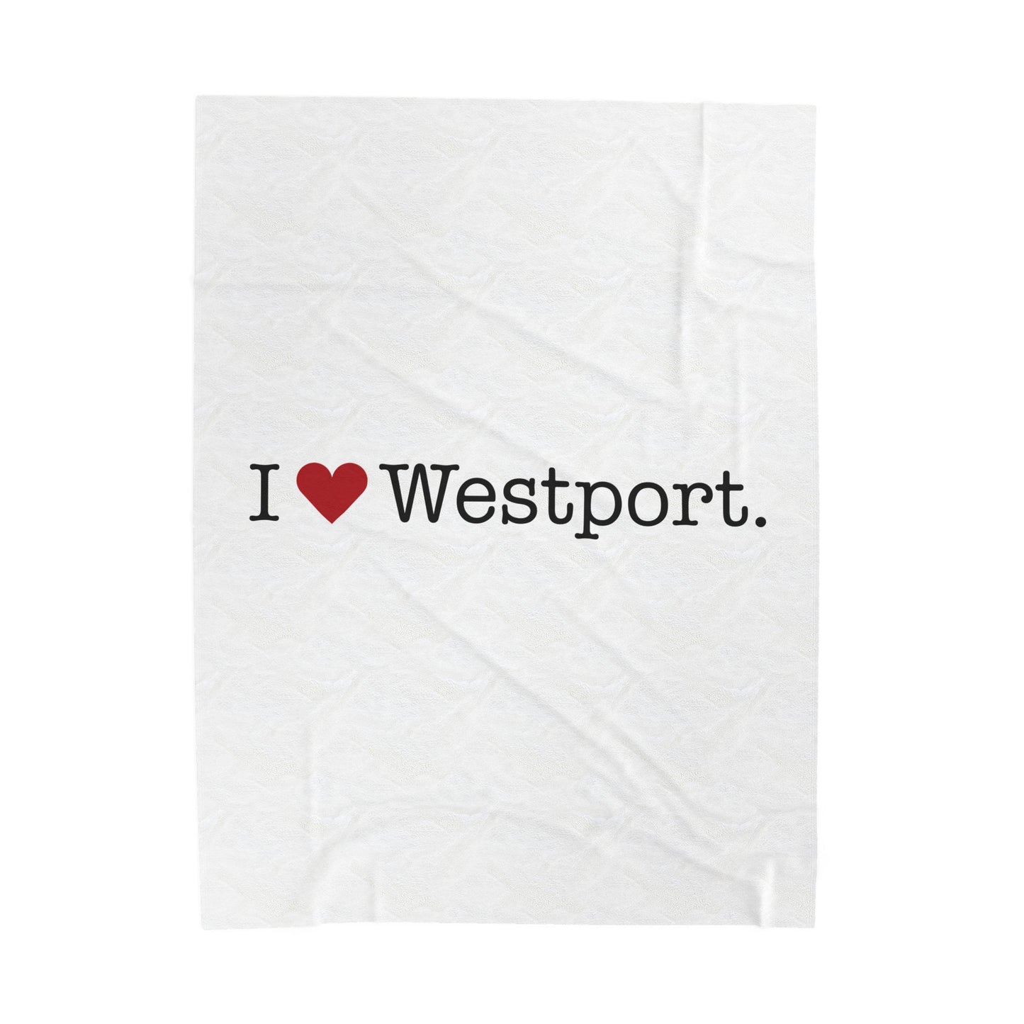 I Heart Westport. Velveteen Plush Blanket