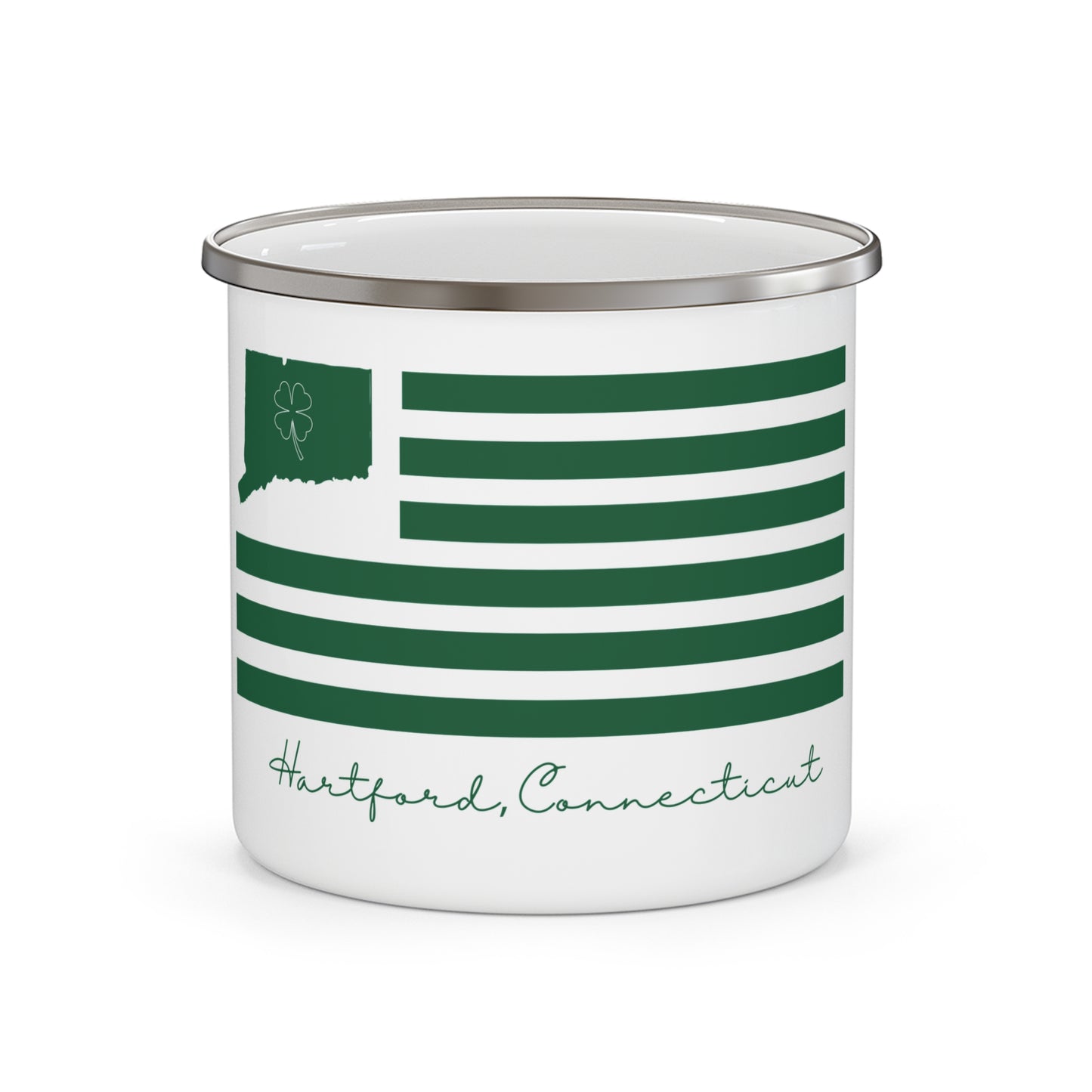 Hartford Connecticut St. Patrick’s Day Flag Enamel Camping Mug