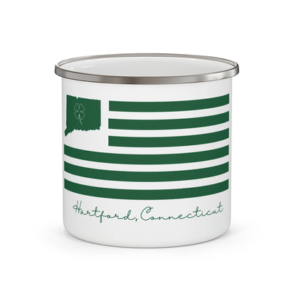 Hartford Connecticut St. Patrick’s Day Flag Enamel Camping Mug
